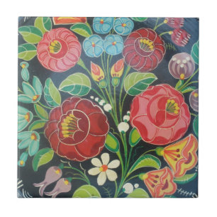 Hongaarse Floral Tegeltje