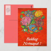 Hongaarse florale in zonsondergang briefkaart (Voorkant / Achterkant)