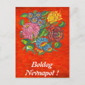 Hongaarse florale in zonsondergang briefkaart (Voorkant)