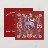 Hongaarse Folk Art Cookie Exchange Uitnodigen Kaart (Voorkant / Achterkant)