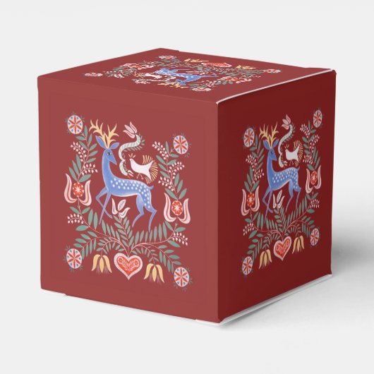 Hongaarse Folk Art Deer Bedankdoosjes (Achterkant)