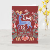 Hongaarse Folk Art Kaart (Gele Bloem)