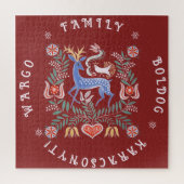 Hongaarse Folk Art Merry Kerstmis Legpuzzel (Verticaal)