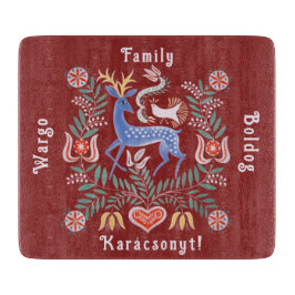 Hongaarse Folk Art Merry Kerstmis Snijplank