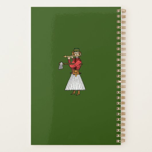 Hongaarse Folk Art Oranje Tulip Planner (Achterkant)