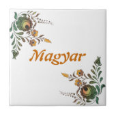 Hongaarse Folk Art Tegeltje (Voorkant)