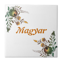 Hongaarse Folk Art Tegeltje