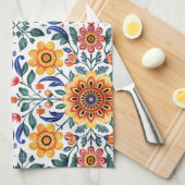 Hongaarse Folk Art Theedoek (Quarter Fold)