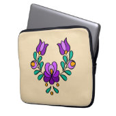 Hongaarse folk borduurpatroon, "Matyo" Laptop Sleeve (Voorkant Links)