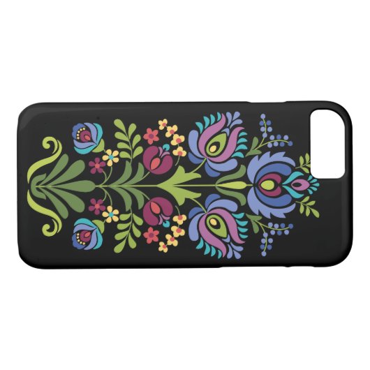 Hongaarse Folk Design Lavender Floral Case-Mate iPhone Case (Achterkant (Horizontaal))