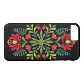 Hongaarse Folk Design Red en roze Case-Mate iPhone Case (Achterkant (Horizontaal))