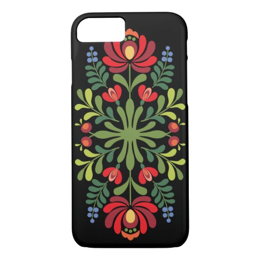 Hongaarse Folk Design Red en roze Case-Mate iPhone Case (Achterkant)