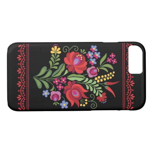 Hongaarse Folk Design Red Peppers Case-Mate iPhone Case (Achterkant (Horizontaal))