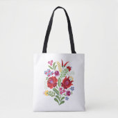 Hongaarse Folk Design Red Peppers Tote Bag (Voorkant)