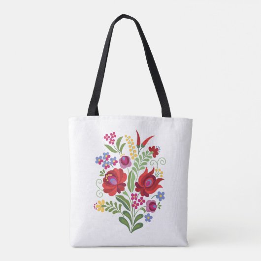Hongaarse Folk Design Red Peppers Tote Bag (Achterkant)