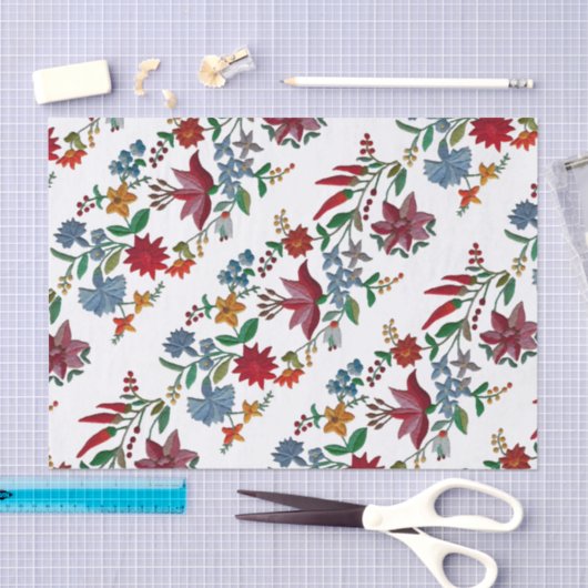 Hongaarse Folkart Borduurwerk Print Tissuepapier (Craft)