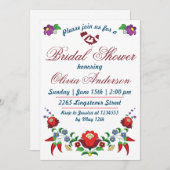 Hongaarse folkflorale Vrijgezellenfeest Invitatie Kaart (Voorkant / Achterkant)