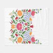 Hongaarse folkpatroon - Kalocsa borduurbloem Fleece Deken (Voorkant (Horizontaal))