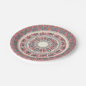 Hongaarse folkpatroon papieren bordje (Gekanteld)