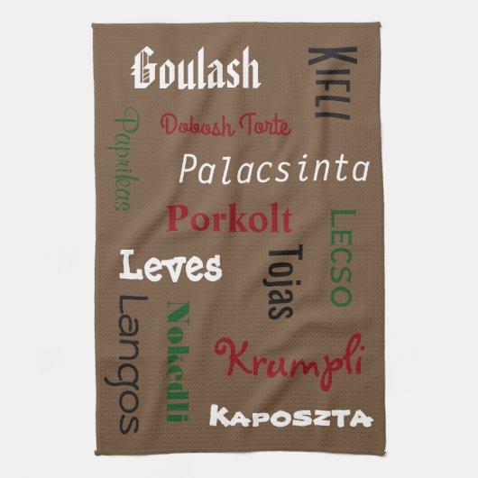 Hongaarse Foods Brown Theedoek (Verticaal)