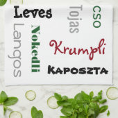 Hongaarse Foods White Kitchen Theedoek (Gevouwen)