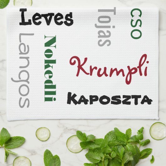 Hongaarse Foods White Kitchen Theedoek (Gevouwen)