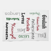 Hongaarse Foods White Kitchen Theedoek (Horizontaal)