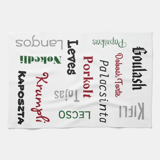 Hongaarse Foods White Kitchen Theedoek (Horizontaal)