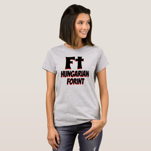 Hongaarse forint wit t-shirt (Voorkant volledig)