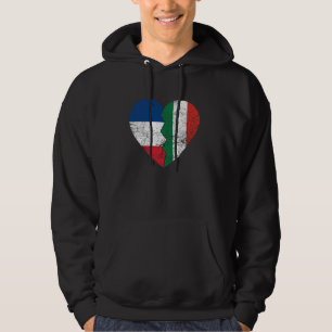 Hongaarse Franse Vlaggen Hart Frankrijk Hongarije Hoodie