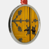 Hongaarse gedecorbeerde Gele deur - versierd Metalen Ornament (Rechts)