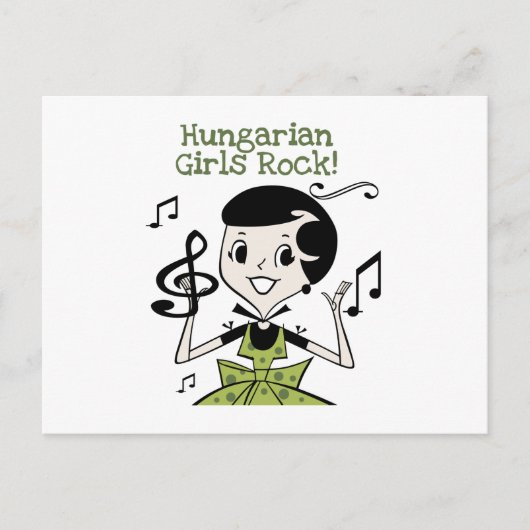 Hongaarse Girls Rock Briefkaart (Voorkant)
