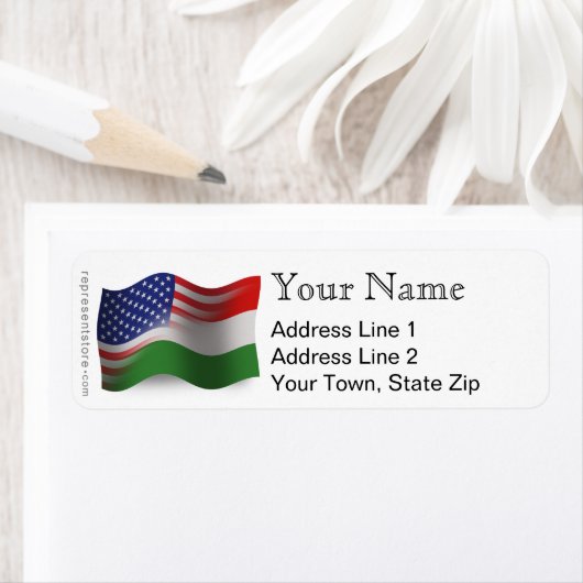 Hongaarse Golfvlag Etiket (Insitu)