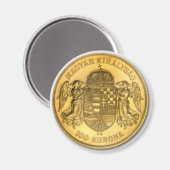 Hongaarse gouden korona Coin Design Magnet (Voorkant / Achterkant)