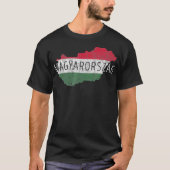 Hongaarse kaart en vlag Souvenir Distress T-shirt (Voorkant)