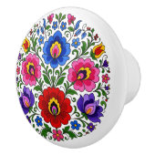 Hongaarse Kalocsa Bloemen Folk Art Keramische Knop (Rechts)