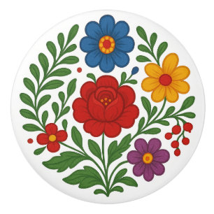 Hongaarse Kalocsa bloemrijke volkskunst keramische Knop