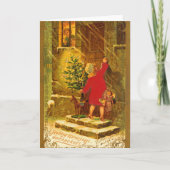 Hongaarse kerst uit 1896 feestdagen kaart (Voorkant)