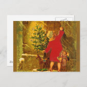 Hongaarse kerst uit 1896 feestdagenkaart (Voorkant / Achterkant)