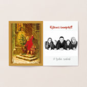 Hongaarse Kerst uit 1896 - goud Folie Kaarten (Binnen)