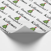 Hongaarse kerstbegroeten cadeaupapier (Hoek)