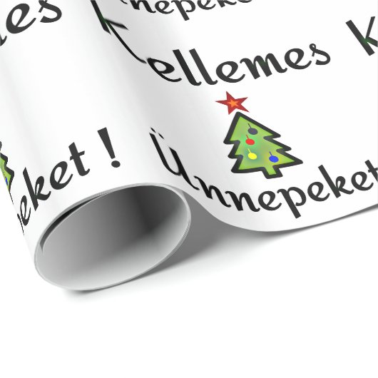 Hongaarse kerstbegroeten cadeaupapier (Rol Hoek)