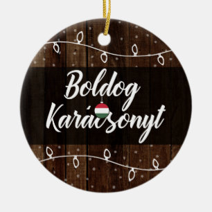 Hongaarse kerstfeestdag Karácsonyt Keramisch Ornament