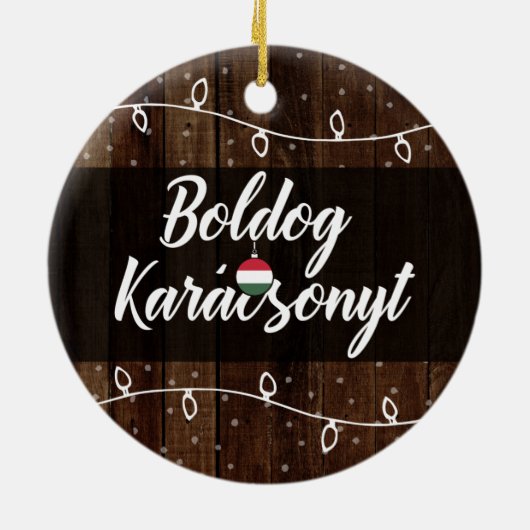Hongaarse kerstfeestdag Karácsonyt Keramisch Ornament (Achterkant)