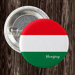 Hongaarse knop, patriottische Hongaarse vlag Ronde Button 3,2 Cm<br><div class="desc">Buttonnen: Hongarije & Hongaarse vlag - houd van mijn land,  reizen,  vakantie,  nationale patriotten/sportfans</div>
