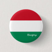 Hongaarse knop, patriottische Hongaarse vlag Ronde Button 3,2 Cm (Voorkant)