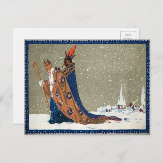 Hongaarse Krampus Briefkaart (Voorkant / Achterkant)