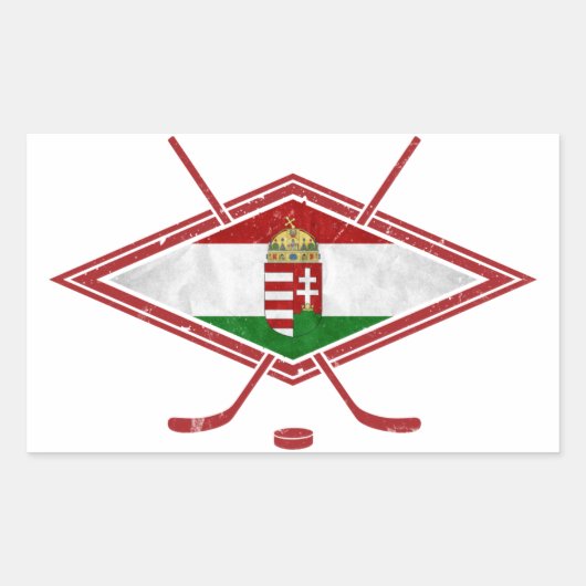 Hongaarse Magyar Hockey Logo Rechthoekige Sticker (Voorkant)