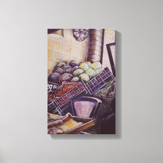 Hongaarse marktplaats, Boedapest Canvas Afdruk (Voorkant)