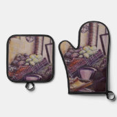 Hongaarse marktplaats, Boedapest Ovenwant & Pannenlap Set (Voorkant)